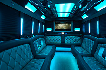 sterling heights party bus interior