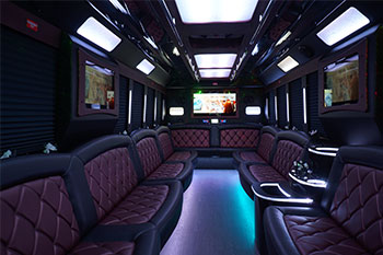 party bus rental seating